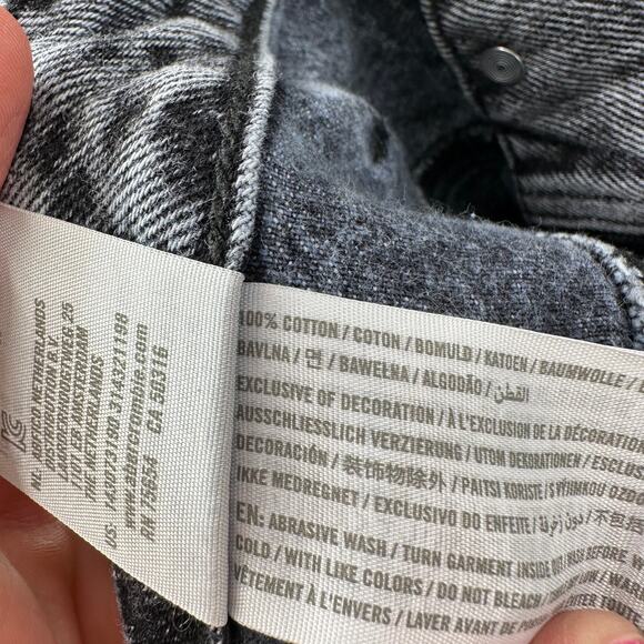 Abercrombie & Fitch Skirt Womens 26 Black Acid Wash Natural Rise Button Mini - Picture 4 of 8